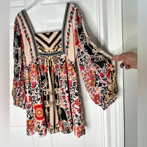 Nikasha Multicolor Floral Mini Dress Sz Large - Picture 5 of 12